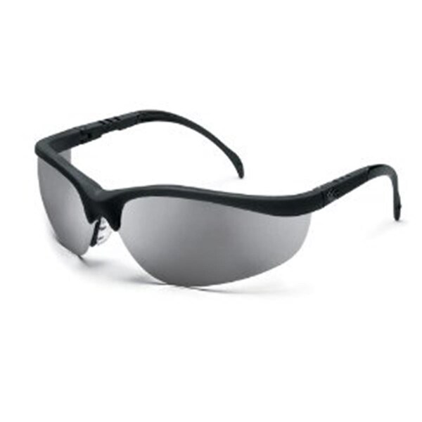 Exotic Klondike Black Frame Silver Mirror Lens Gel Nose Temples Polycarbonate Lens 99.9% U.V. Protection - EX3687036