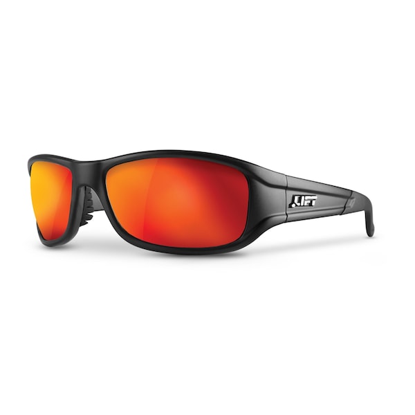 Lift Safety ALIAS Safety Glasses Matte BlackRed Revo - EAS-15MKRR