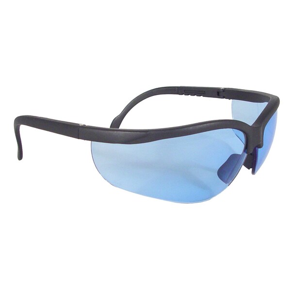 Radians Safety Glasses, Wraparound Light Blue Polycarbonate Lens, Uncoated,  - JR01B0ID