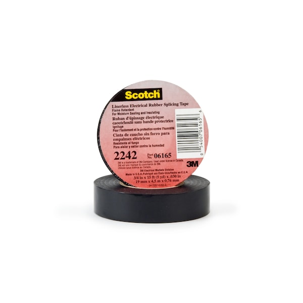 Cinta eléctrica de 3M, 30 mil, 1-1/2"x 15 ft., PK12 - 2242-1-1/2X15FT