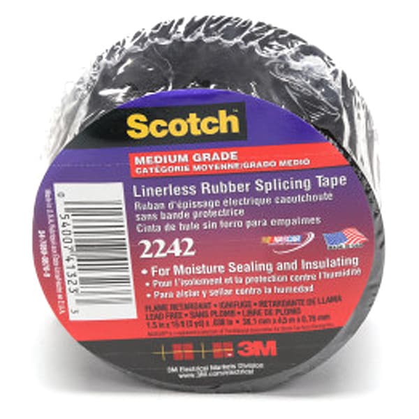 Cinta eléctrica de 3M, 30 mil, 1-1/2"x 15 ft., PK12 - 2242-1-1/2X15FT