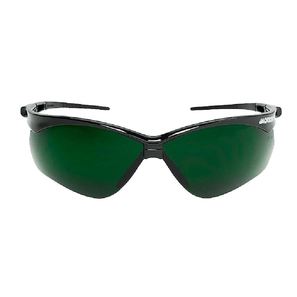 Jackson Safety Safety Glasses, Anti-Scratch Lens, Black Half-Frame - 50010