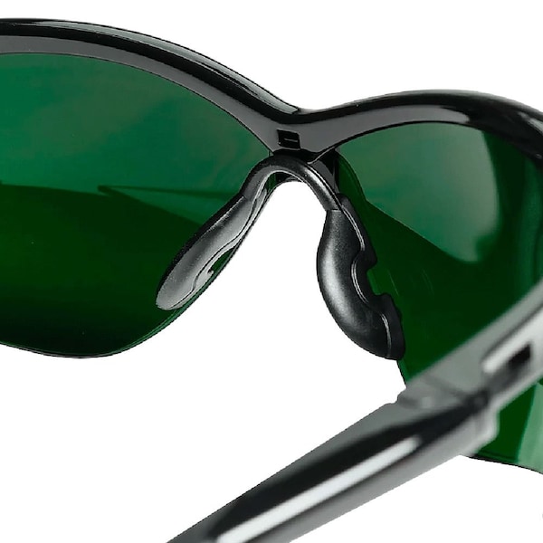 Jackson Safety Safety Glasses, Anti-Scratch Lens, Black Half-Frame - 50010