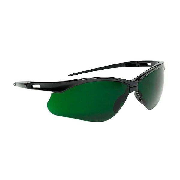 Jackson Safety Safety Glasses, Anti-Scratch Lens, Black Half-Frame - 50010