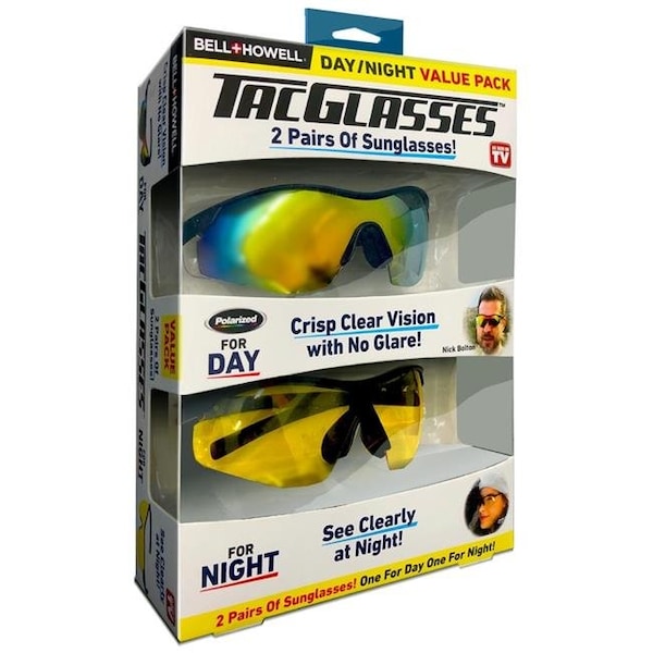 Bell + Howell Bell & Howell 6036851 Tac Glasses Plastic Sunglasses - Pack of 2 - 6036851