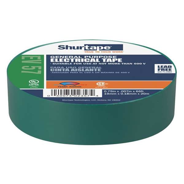 Cinta eléctrica Shurtape, 7 mil de grosor, 66 ft. A - EV 057