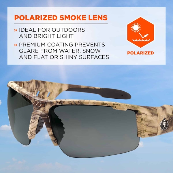 Ergodyne Dagr, Safety Glasses Anti-Scratch, Smoke Lens - DAGR-PZHI