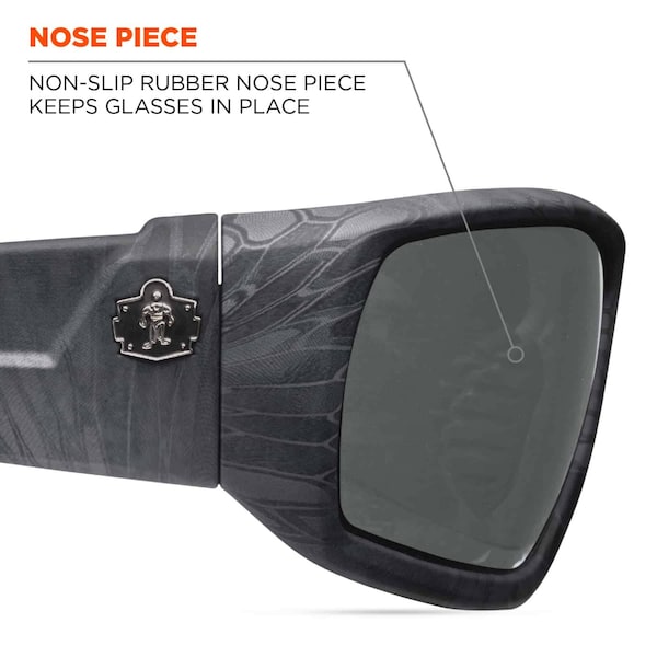 Ergodyne Odin, Safety Glasses Anti-Fog &  Anti-Scratch, Smoke Lens - ODIN-AFTY