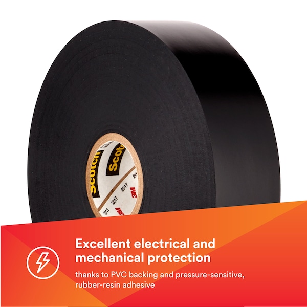 Cinta Eléctrica de 3M, 8.5 mil, 2" x 108 ft., PK12 - 88-Super-2x36YD