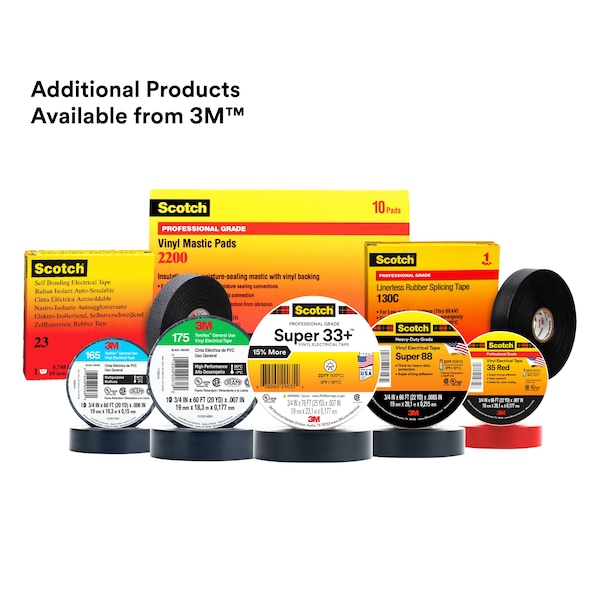 Cinta Eléctrica de 3M, 8.5 mil, 2" x 108 ft., PK12 - 88-Super-2x36YD