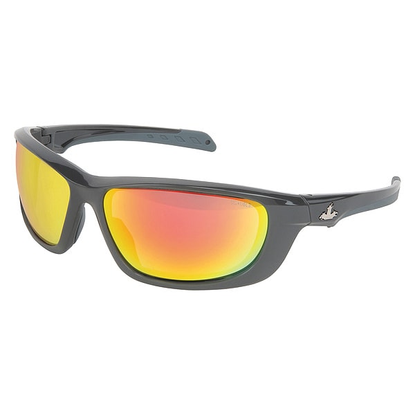 Mcr Safety UD1, Safety Glasses Polarized, Red Mirror Lens, Full-Frame, Traditional - UD11RZ