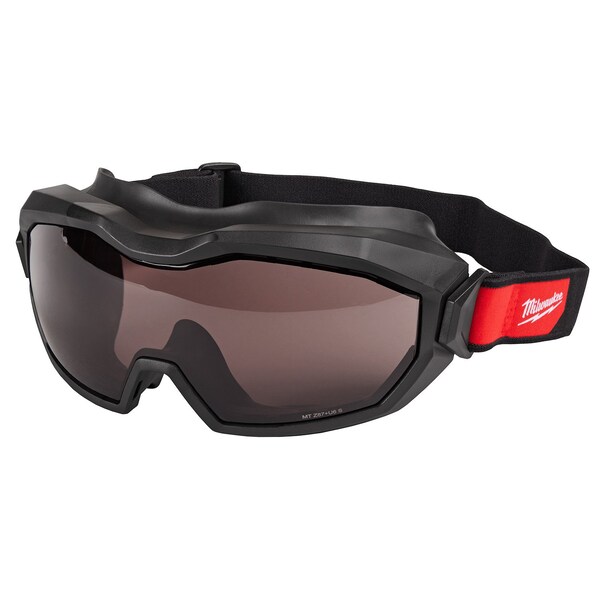 Milwaukee Tool Safety Goggles, Anti-Fog, Anti-Scratch, Black Lens, D3, D4 ANSI/Dust Splash Rating, Universal - 48-73-2063