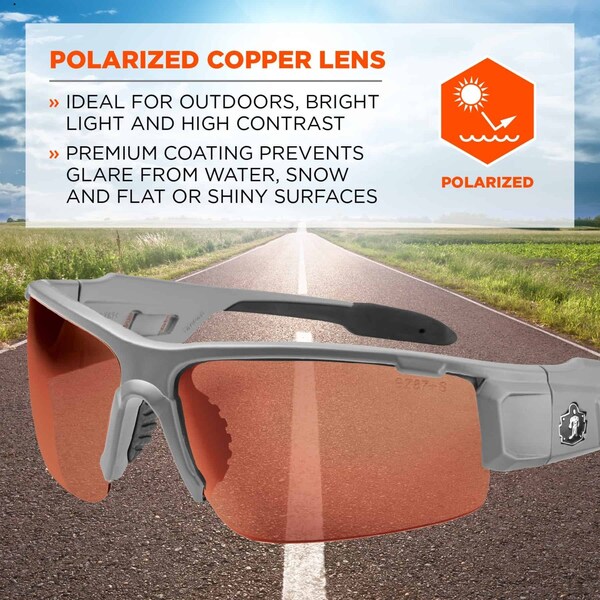 Ergodyne Dagr, Safety Glasses Anti-Scratch, Copper Lens - DAGR-PZ
