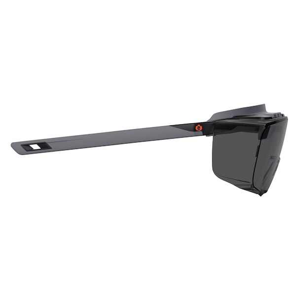 Ergodyne Safety Glasses, Smoke Matte Black Frame - OSMIN