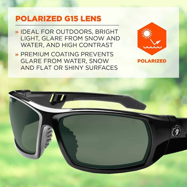Ergodyne Odin, Safety Glasses Anti-Scratch, G15 Lens - ODIN-PZ