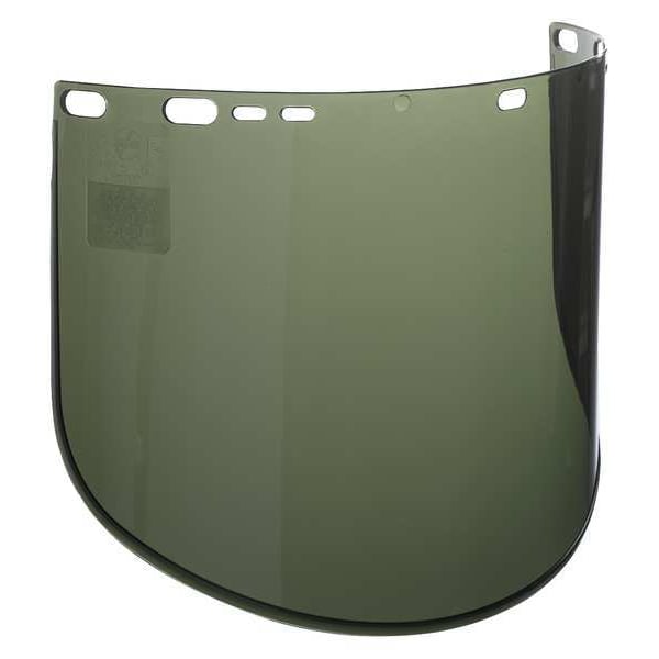 Jackson Safety Face Shield, Green Visor, 9" Height, Uncoated Lens, Dark Green - 29086