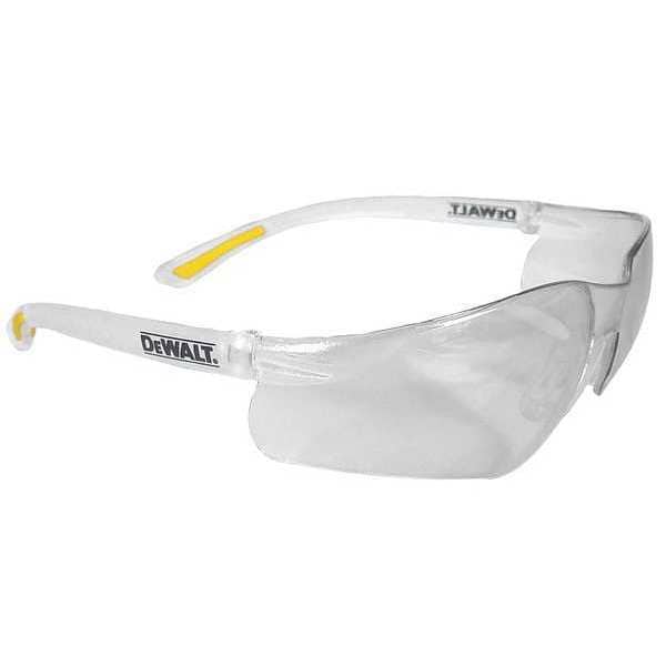 Dewalt Contractor Pro, Safety Glasses Anti-Scratch, Clear Lens, Frameless, Wraparound - DPG52-1