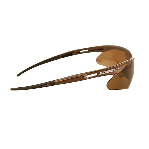 Jackson Safety Safety Glasses Anti-Scratch, Brown Lens, Half-Frame - 50017