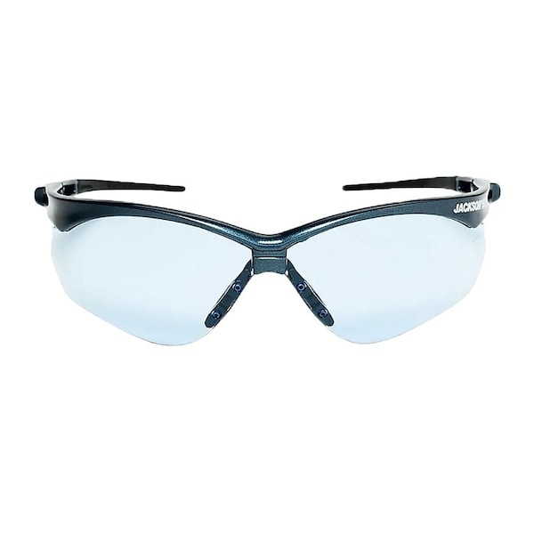 Jackson Safety Safety Glasses Anti-Scratch, Light Blue Lens, Half-Frame - 50011