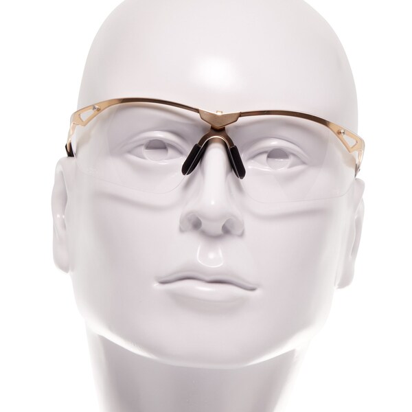 Girls With Guns Afire Protective Shooting Safety Glasses, Clear Lenses, ANSI Z87+ & CE Rated, Gold - 2370