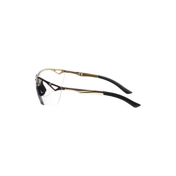 Girls With Guns Afire Protective Shooting Safety Glasses, Clear Lenses, ANSI Z87+ & CE Rated, Gold - 2370