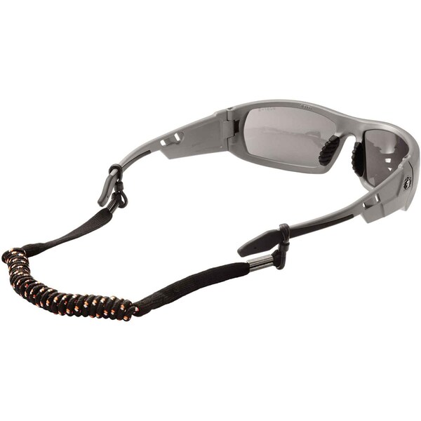 Ergodyne Elastic Coil Eyewear Lanyard, Black, PK6 - 3280