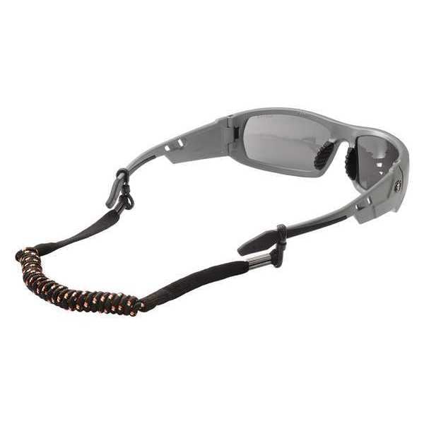 Ergodyne Elastic Coil Eyewear Lanyard, Black, PK6 - 3280