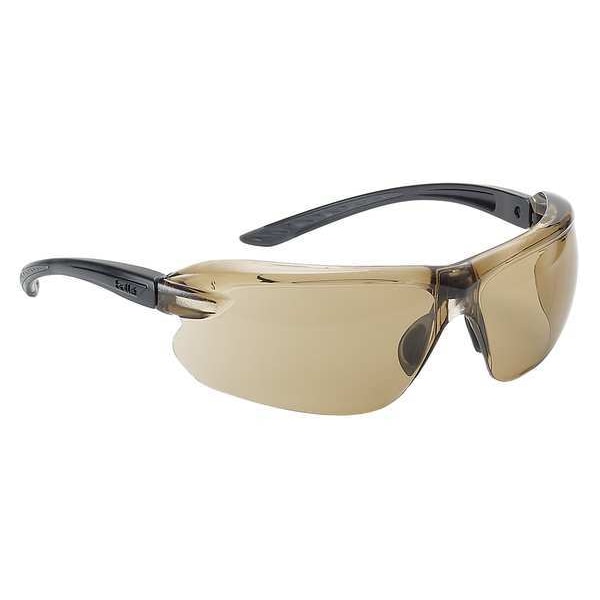 Bolle Safety IRI-S, Safety Glasses Anti-Fog &  Anti-Scratch, Gray Lens, Frameless, Wraparound - 40120