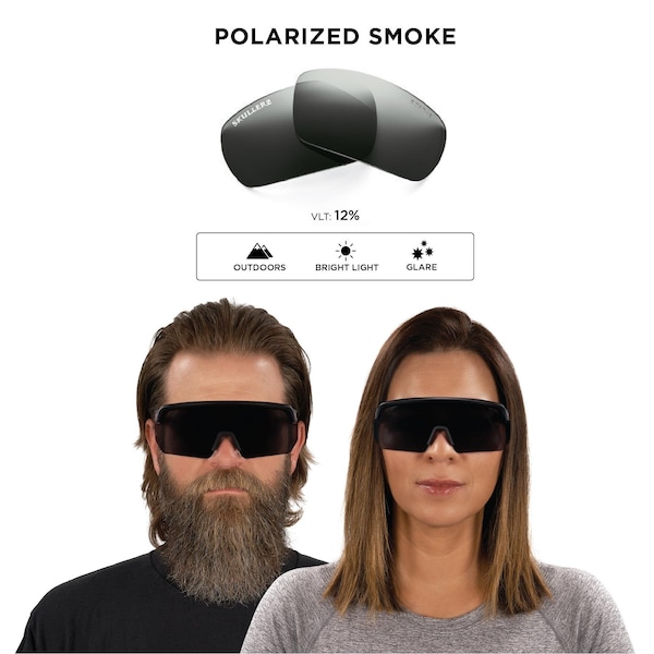 Ergodyne Safety Glasses, Smoke Matte Black - AEGR-AFASP