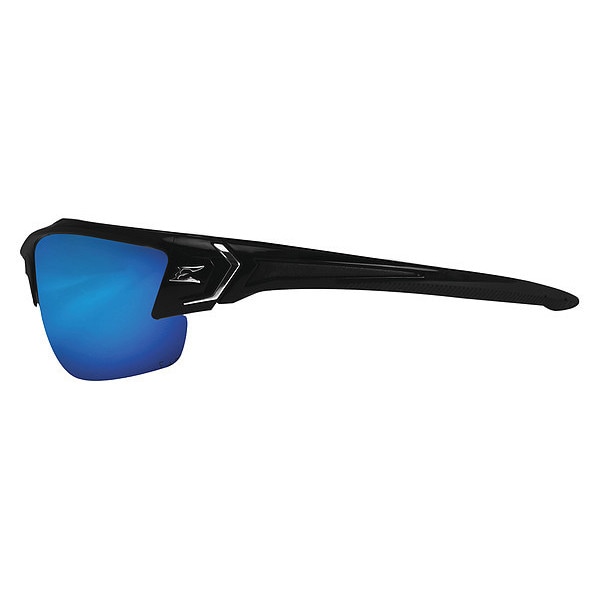 Edge Eyewear Khor G2, Safety Glasses Polarized, Aqua Precision Blue Mirror Lens, Half-Frame, Traditional - TSDKAP218-G2