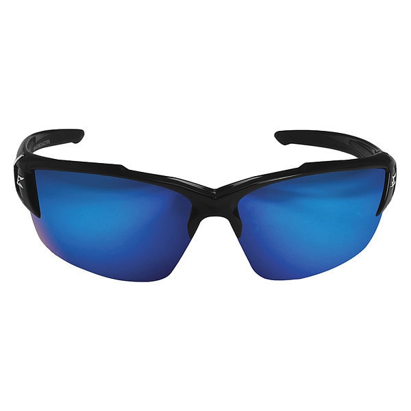 Edge Eyewear Khor G2, Safety Glasses Polarized, Aqua Precision Blue Mirror Lens, Half-Frame, Traditional - TSDKAP218-G2