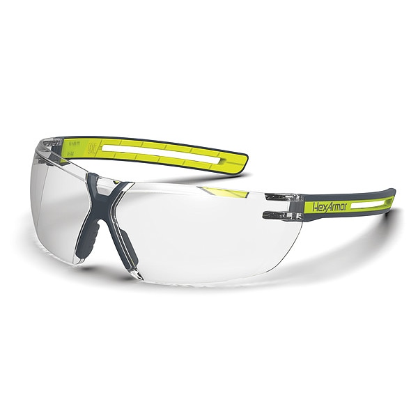Hexarmor LT450, Safety Glasses Anti-Fog &  Anti-Scratch, Clear Lens, Frameless, Wraparound - 11-24003-02