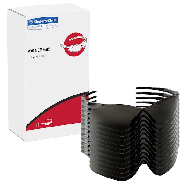 Kleenguard VL, Safety Glasses Anti-Scratch, Gray Lens, Frameless, Wraparound - 25704
