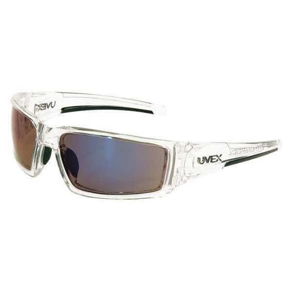 Honeywell Uvex Hypershock, Safety Glasses Anti-Fog & Anti-Scratch, Polarized, Blue Lens, Full-Frame, Wraparound - S2975