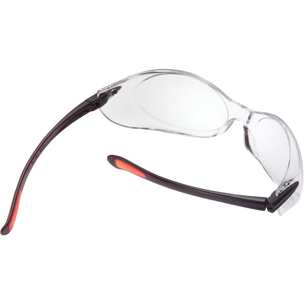 Global Industrial Frameless Safety Glasses, Side Shields, Anti-Fog, Clear Lens, Black Frame - 708404CL