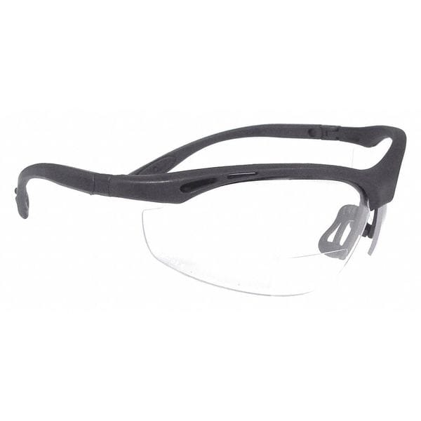 Radians Cheaters(R) Bi-Focal Safety Reading Glasses, Black Wraparound Frame, +3.00 Diopter, Clear Lens, M - CH1-130