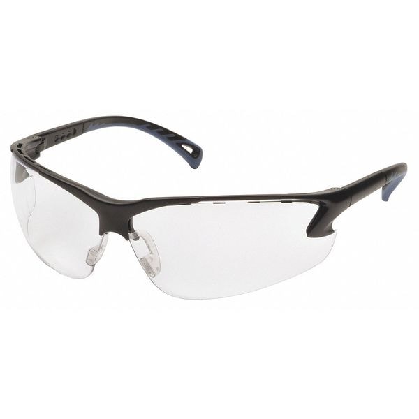 Pyramex Venture 3, Safety Glasses Anti-Fog, Anti-Static & Anti-Scratch, Clear Lens, Half-Frame, Wraparound - SB5710DT