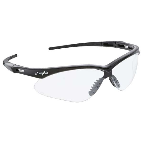 Mcr Safety Memphis, Safety Glasses Anti-Scratch, Clear Lens, Half-Frame, Wraparound - MP110