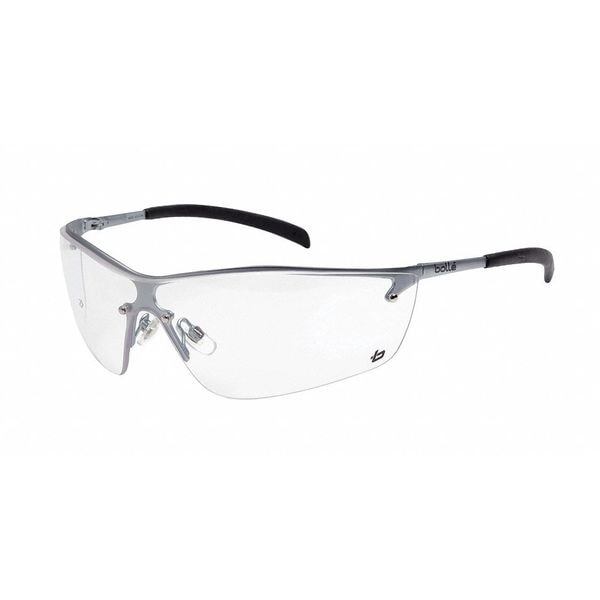 Bolle Safety Silium, Safety Glasses Anti-Fog, Anti-Static & Anti-Scratch, Clear Lens, Half-Frame, Wraparound - 40073