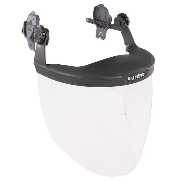 Ergodyne Clear Lens Gray Hard Hat Face Shield for Cap-Style & Safety Helmet - 8994