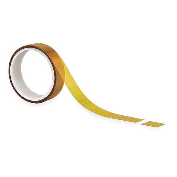 Cinta de película Tapecase, 1/2x1/2 pulgadas, 2.5 mil, ámbar, paquete de 64 - 16U721
