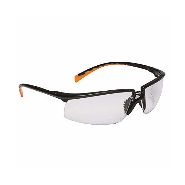3M Safety Glasses, Privo, ANSI Z87, Indoor/Outdoor, Clear Mirror Lens, Black Frame, European Style - 7000127537