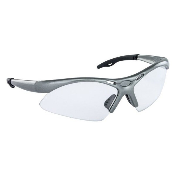 Sas Safety SAFETY GLASS DB SILV FRAME CLEAR LENS - SA540-0100