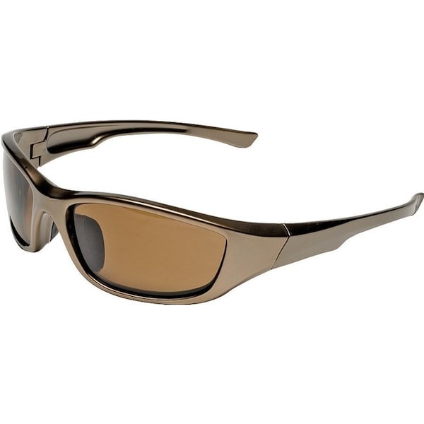 Msa Safety SAFETY WORKS Safety Glasses, Full Frame, Havana Brown Frame, UV Protection Yes - 10105404