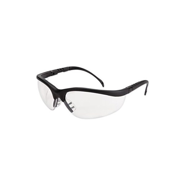 Ors Nasco MCR Safety, Klondike Safety Glasses, Matte Black Frame, Clear Lens - KD110BX