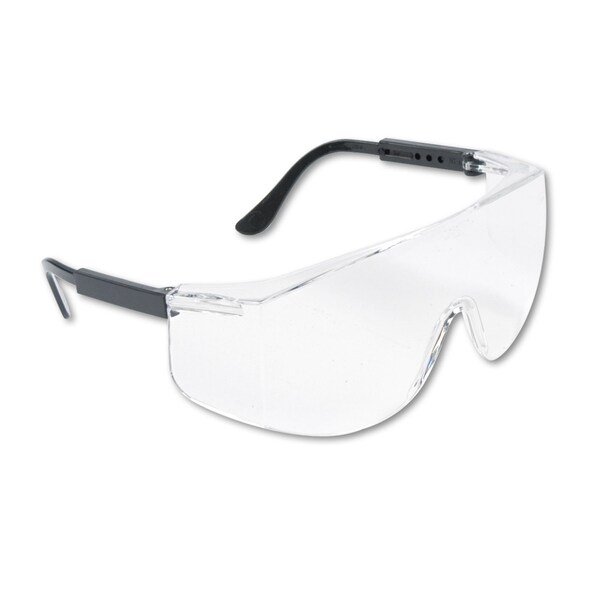 Mcr Safety Tacoma Wraparound Safety Glasses, Black Plastic Frame, Clear Lens - TC110