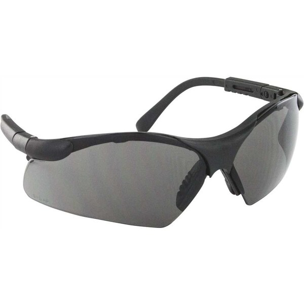 Sas Safety Black Adjustable Temples Safety Glasses Gray Lens - 541-0001