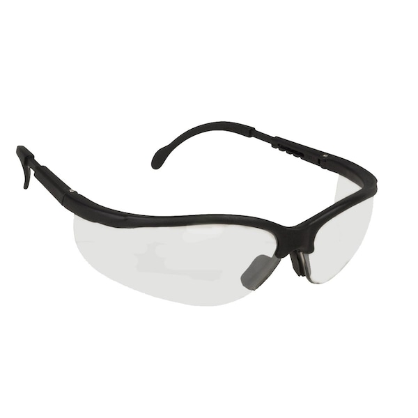 Boxer Safety Glasses, Clear, Anti Fog, Black, PR - EKB10ST