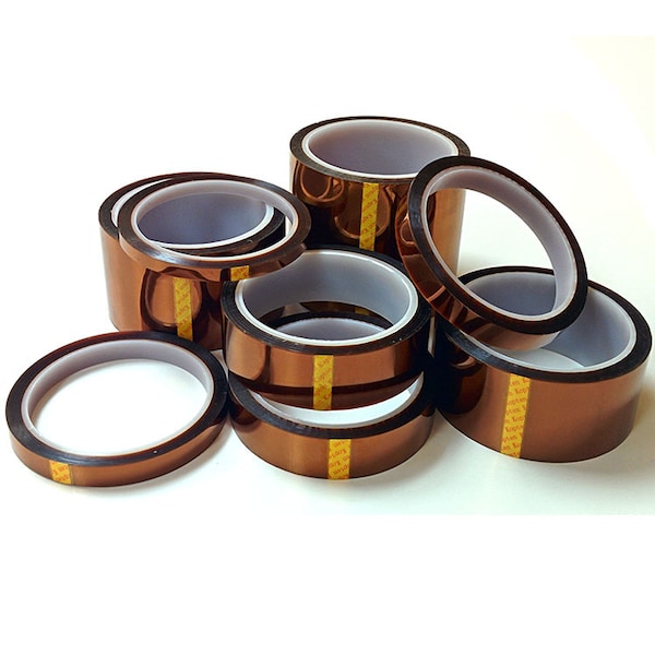 Cinta de película de poliimida de 1/4" con adhesivo de silicona - 36 yardas - TAPE-PM1-025