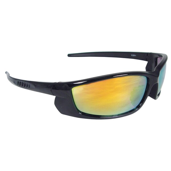Radians Safety Glasses, Electric Orange Polycarbonate Lens, Uncoated,  - VT1-65